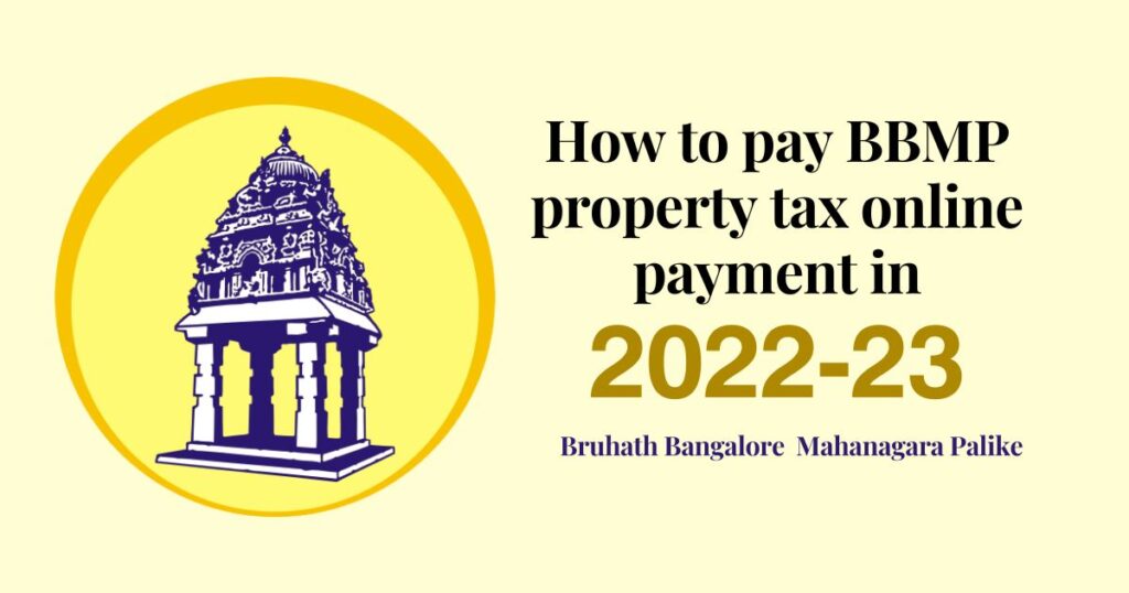 how to pay BBMP property tax online payment 2022-23