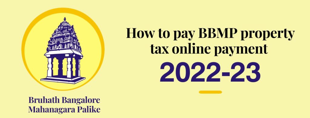 pay BBMP property tax online payment in 2022-23